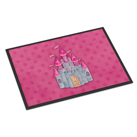 Carolines Treasures 18 x 27 in. Princess Castle Watercolor Indoor or Outdoor Mat BB7405MAT